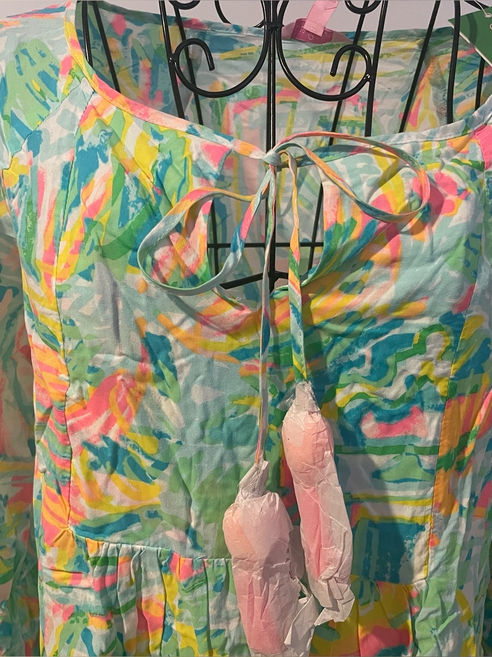Lilly Pulitzer Tie-Front Top in Pastel Multicolor size XS NWT